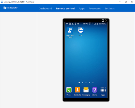 Use TeamViewer to remotely administer Android device - example