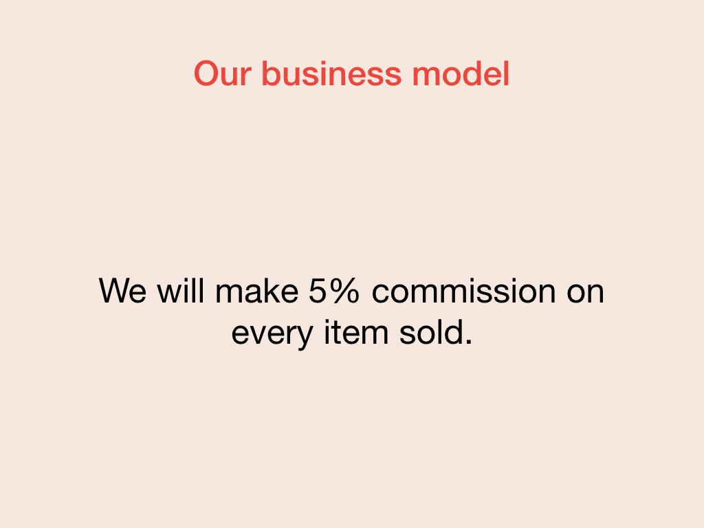 Slide showing Fabrikam's business model.