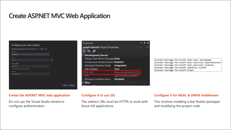 Microsoft Graph and ASP.NET MVC web applications