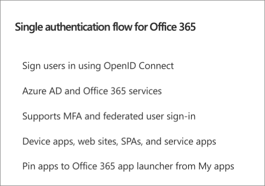 Single authentication flow for Microsoft 365