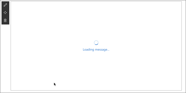 Screenshot of the loading message