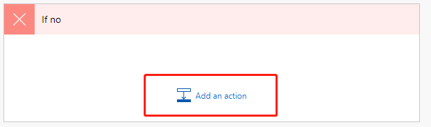 Confirmation add an action button
