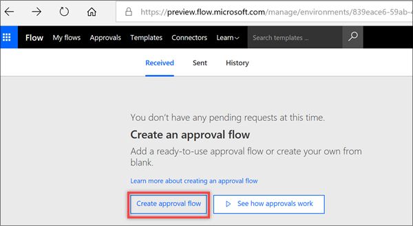 Create Approval button