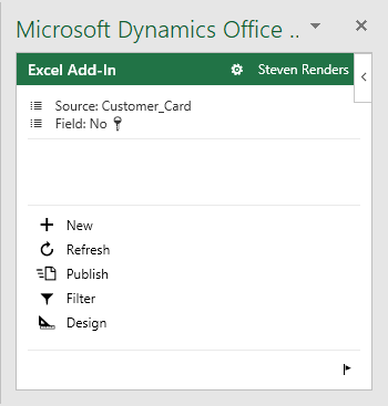 Screenshot of the Excel Add-In feature.