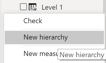 Screenshot of the New Hierarchy for Employee Levels.
