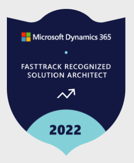  Badge for a FastTrack recognized solution architect.