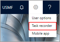 Screenshot of the Task recorder option under Settings.