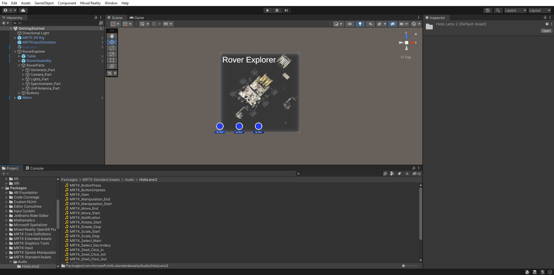 Screenshot of Unity Project window with Audio folder selected.