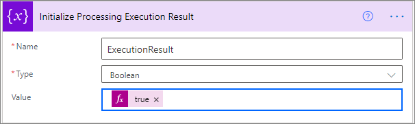 Screenshot of the Initialize Processing Execution Result page.