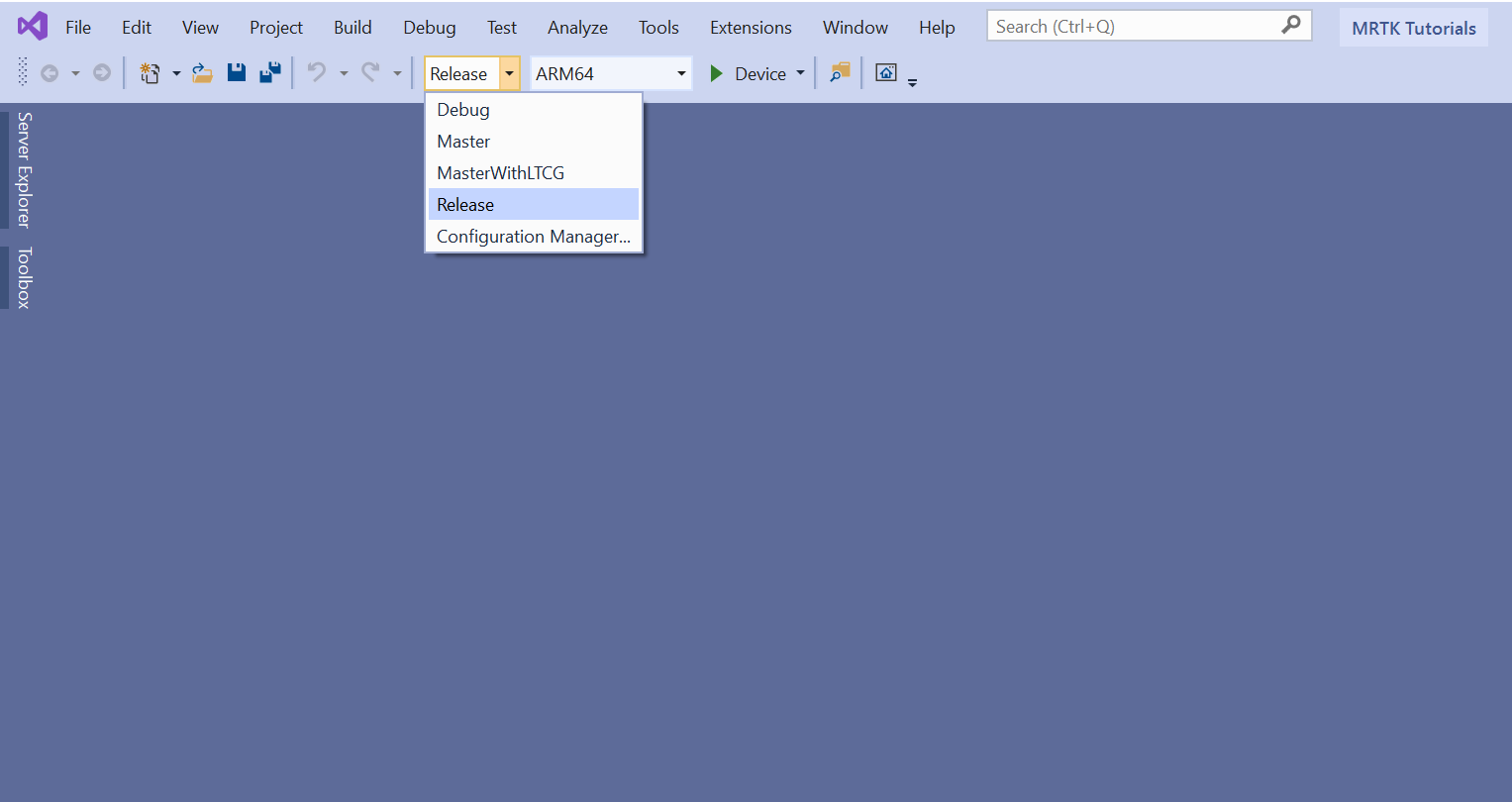 Screenshot of Visual Studio window 1.