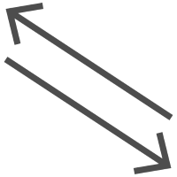 Rendering of two diagonal arrows representing the Data-Flow Element.