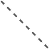 Rendering of a dashed diagonal line representing the Trust Boundary Line Element.