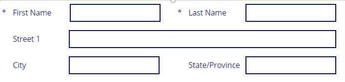 Screenshot of changing the form layout to horizontal.