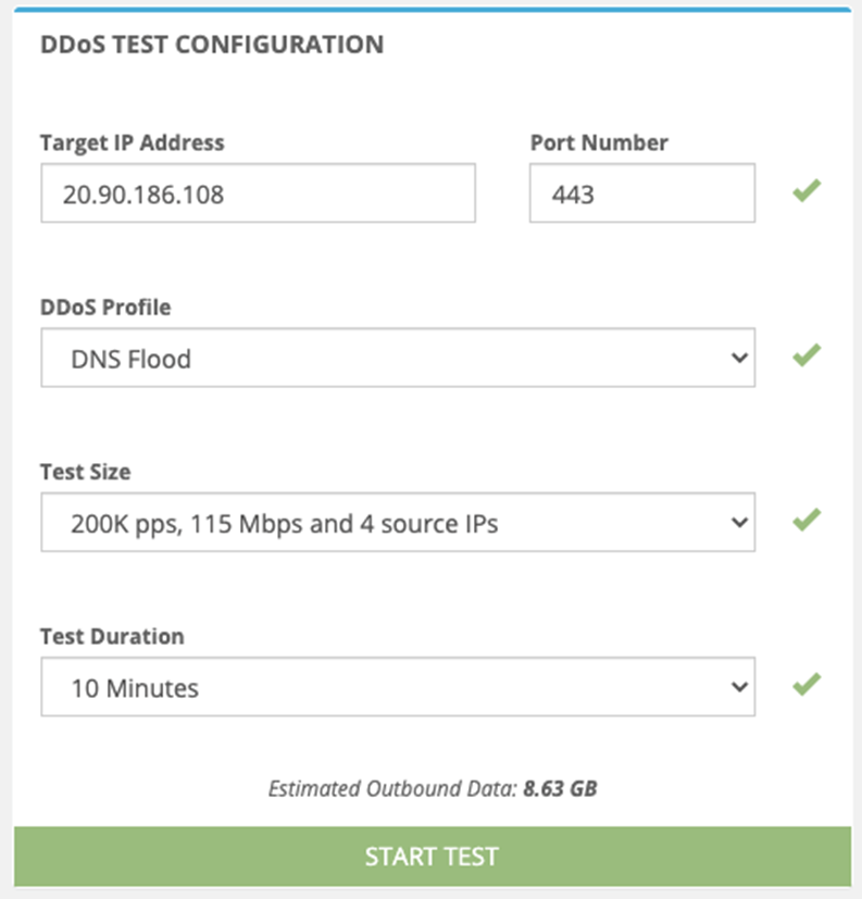 DDoS Test Setup