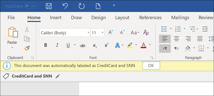 Automatically assign that label to files and emails when it matches conditions