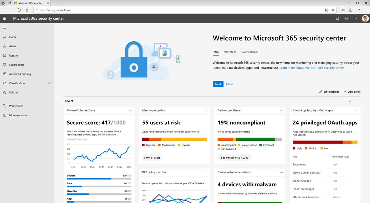 Microsoft 365 Security Center