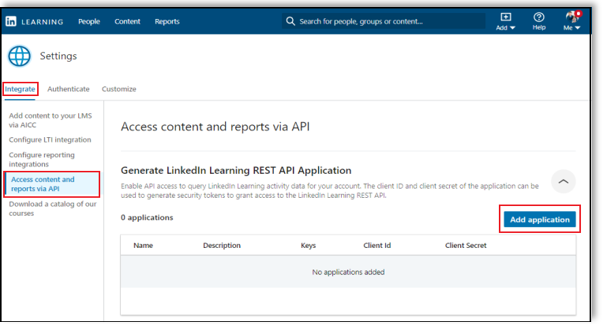 linkedin-learning-add-api-keys-app-screen