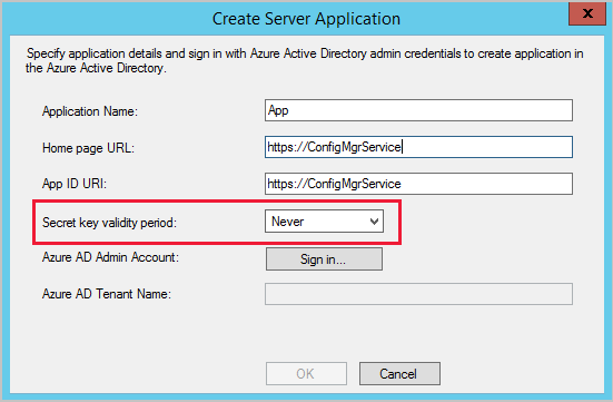 Microsoft Entra app registration creation in Configuration Manager