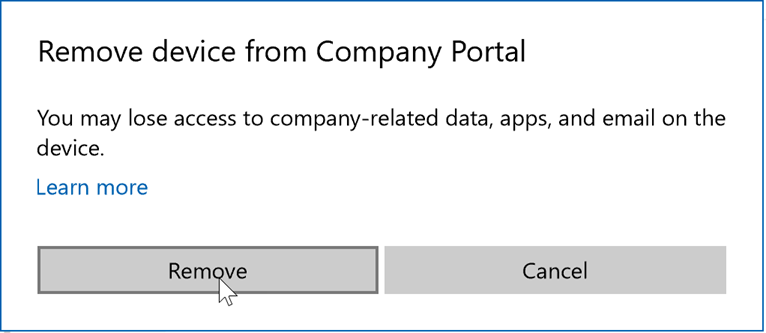 Example screenshot of the Company Portal app for Windows, Home page. Rename field appears over device where user can type in new name and click Rename or Cancel.