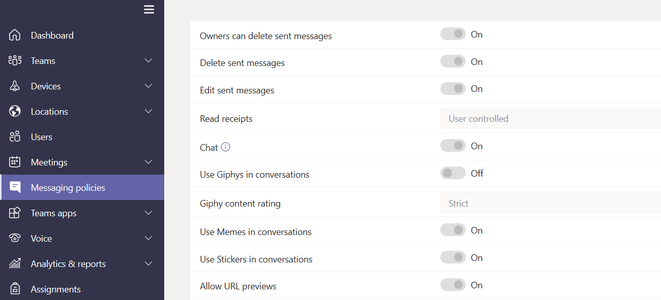 Select the option to let teachers delete conversations.