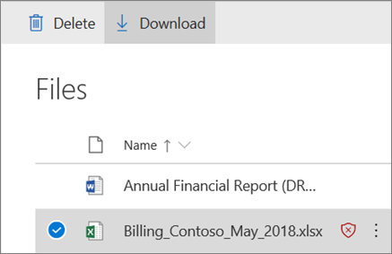 Downloading a blocked file in OneDrive for Business