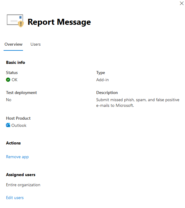 The Report Message flyout.