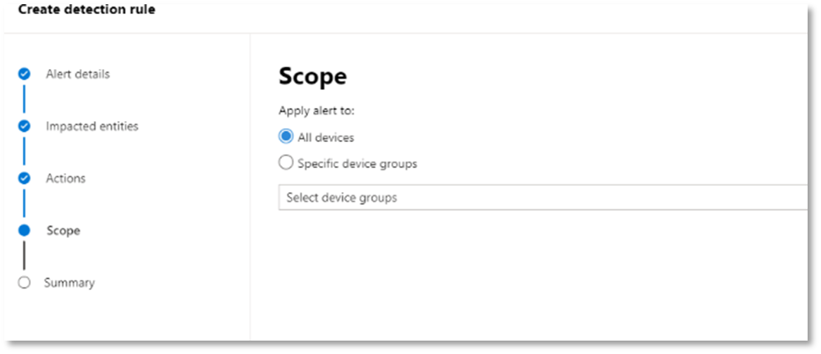 The Scope page in the Microsoft 365 Defender portal
