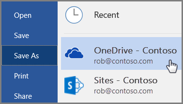 Imge that whos how to Save As to OneDrive.