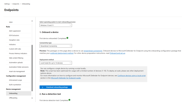 Screenshot of onboarding page with streamlined connectivity