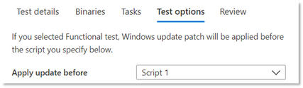 The Windows update can get installed after a specific script.