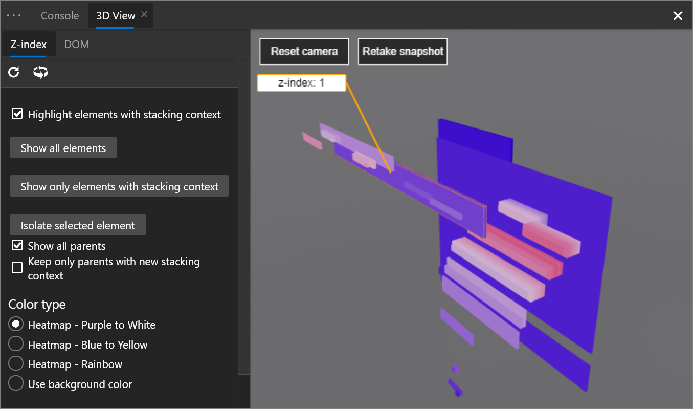 The 3D View in the DevTools.