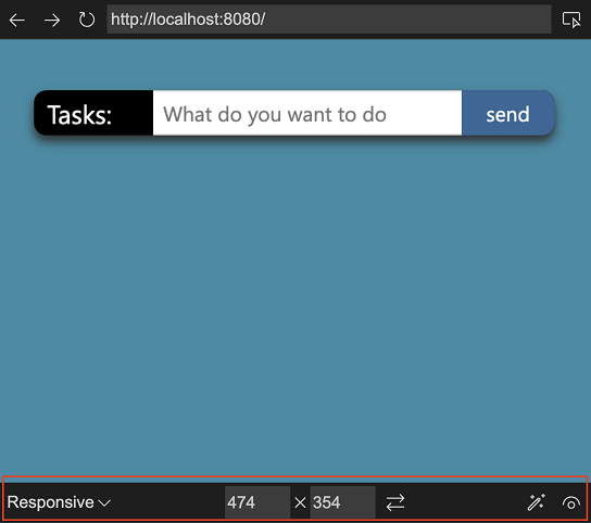 Emulation toolbar in the extension screencast
