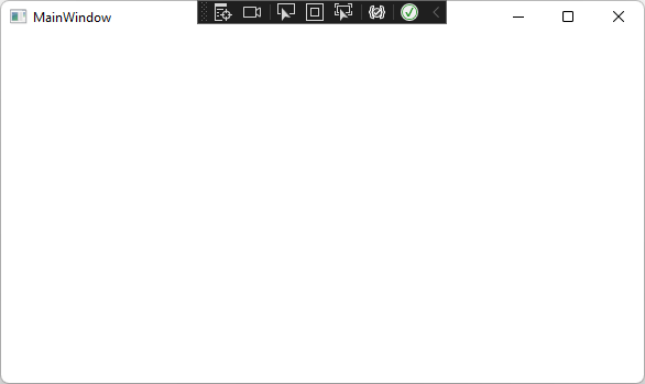 Empty app window with WebView2 SDK