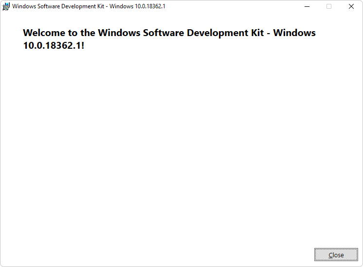 Welcome to the Windows SDK
