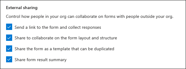 Admininstrator settings for Microsoft Forms - Microsoft Forms Admin |  Microsoft Docs