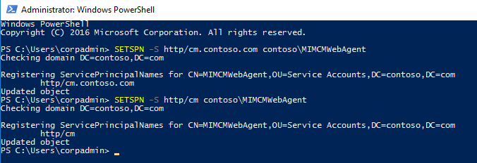 Screenshot of the Windows PowerShell command line.