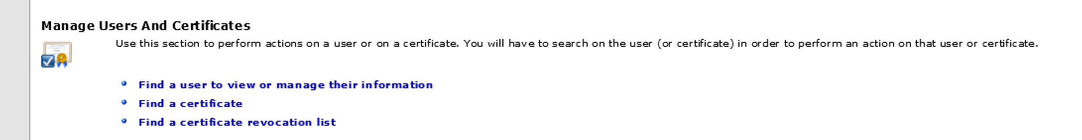 Screenshot showing the CM search UI.