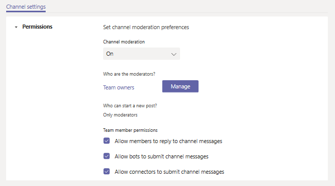 preferences for managing-channel-moderation-in-teams.