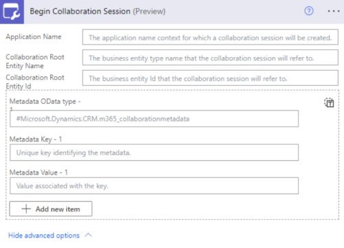 Screenshot shows how to begin collaboration session.