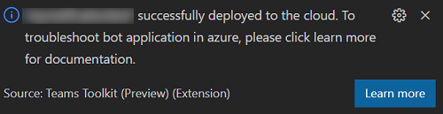 Screenshot shows the deployment confirmation dialog.