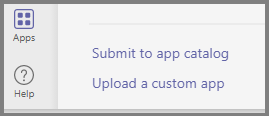 Upload a custom app option