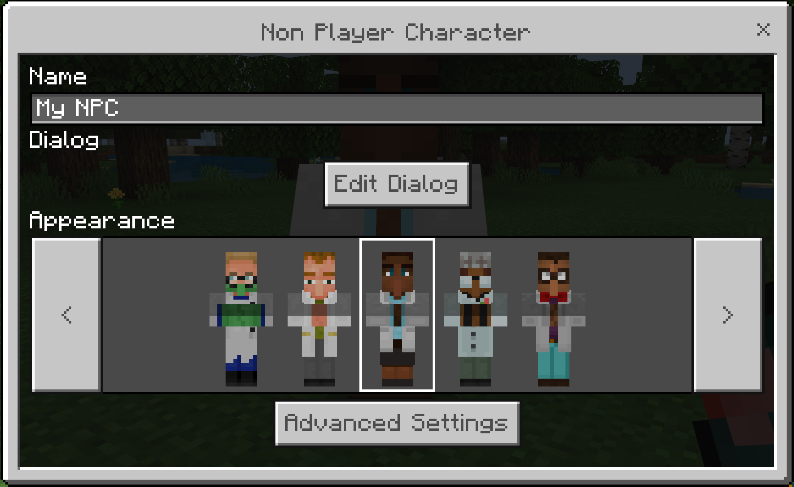 NPC Editor Interface