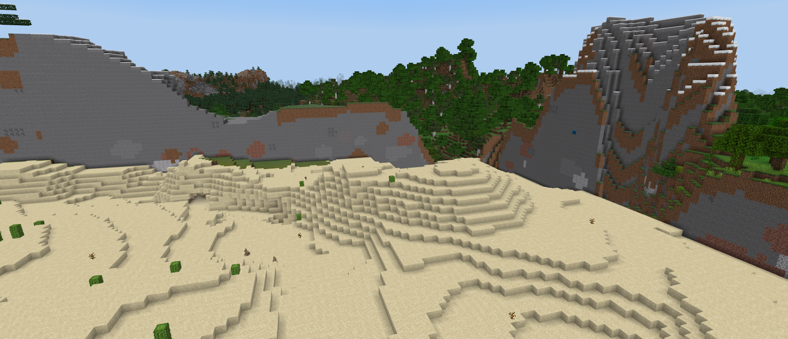 Displaced terrain when mixing generation from different editions