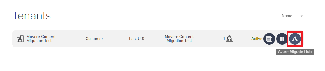 Select the Azure Migrate icon