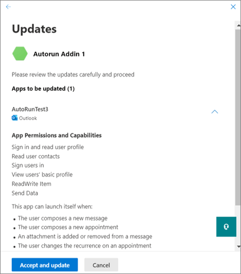 The "Updates" flow when deploying an updated app.