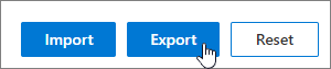 Screenshot that shows the Export button.