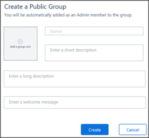 create a public group page.