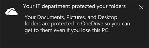 OneDrive protection message