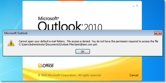 no se puede tener correo disponible en Outlook