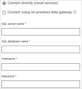 Connect to a database in Azure - cloud services.